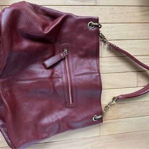 maroon purse